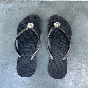Havaianas Black Thong Flip Flops